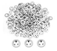 sourcing map 200pcs Internal Tooth Lock Washers M2 x 6mm Push on Retaining Clips Locking Washers, 304 Stainless Steel Push Nuts