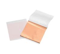 sourcing map 200pcs Leaf Sheets, 3.5" x 3.5" Foil Sheets Paper Sheets for DIY Crafts Painting Nails Resin Furniture Decoration(Rose Gold)