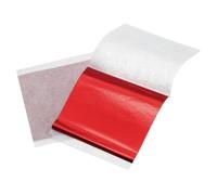 sourcing map 200pcs Leaf Sheets, 3.5" x 3.5" Foil Sheets Paper Sheets for DIY Crafts Painting Nails Resin Furniture Decoration(Double Red)