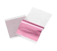 sourcing map 200pcs Leaf Sheets, 3.5" x 3.5" Foil Sheets Paper Sheets for DIY Crafts Painting Nails Resin Furniture Decoration(Light Pink)