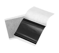 sourcing map 200pcs Leaf Sheets, 3.5" x 3.5" Foil Sheets Paper Sheets for DIY Crafts Painting Nails Resin Furniture Decoration(Black)
