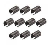 sourcing map 200Pcs Leather Rope Clips, 9x13mm Foldable Cylindrical Cord End Crimp for Lanyard, Tassel, DIY Crafts, Black