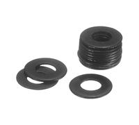 sourcing map 200Pcs M2 304 Stainless Steel Flat Washers, ID 2mm, OD 5mm, Thickness 0.3mm Round Metal Washers for Screws Bolts, Outdoor Construction, Black