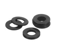 sourcing map 200Pcs M3 304 Stainless Steel Flat Washers, ID 3mm, OD 7mm, Thickness 0.5mm Round Metal Washers for Screws Bolts, Outdoor Construction, Black