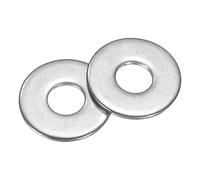 sourcing map 200Pcs M3 Fender Washers, 304 Stainless Steel Flat Washer 9mm OD, 0.8mm Thickness, Metal Gasket for Screws and Bolts, White Wash
