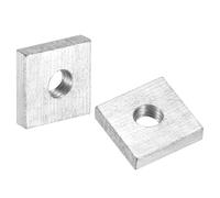 sourcing map 200Pcs M3x8mmx2mm Square Nuts, Carbon Steel Zinc Plated Coarse Thread Square Nuts Fasteners for Home Repairs and Professional Engineering, Silver