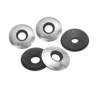 sourcing map 200Pcs M6.3 x 16mm Sealing Washers, Zinc-Plated Carbon Steel EPDM Bonded Neoprene Rubber Washers for Screws Bolts, Silver&Black