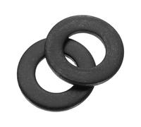 sourcing map 200Pcs M8 Flat Washer, Carbon steel 8.4mm ID x 16mm OD x 1.6mm Thick for Bolt Screw, Factories Repair, Kitchens, Shops, and Outdoor Construction, Black