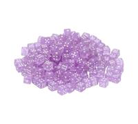 sourcing map 200Pcs Mini Dice, 5mm/0.2" Acrylic Tiny Six Side Game Dot Square Dice Bulk for Table Board Game Party Activities, Clear Light Pink/White