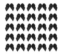 sourcing map 200pcs Mini Ribbon Bows 1 Inch Small Tiny Black Ribbon Bows for DIY Crafts, Sewing Appliques, Hair Accessories, Gift Box Ornament, Wedding, Birthday Party Decoration