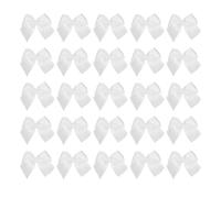 sourcing map 200pcs Mini Ribbon Bows 1 Inch Small Tiny Pure White Ribbon Bows for DIY Crafts, Sewing Appliques, Hair Accessories, Gift Box Ornament, Wedding, Birthday Party Decoration