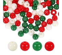 sourcing map 200pcs Mixing Colors Acrylic Round Beads 6mm Dia 1.9mm Hole Plastic Resin Smooth Balls Loose Bead for Jewelry Making Bracelets Necklace Earrings DIY
