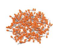 sourcing map 200pcs Orange Copper AWG 22 Wire Crimp Connector Cord End Terminal