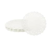 sourcing map 200pcs Paper Doilies 12 Inch Round Lace Paper Doilies Placemats Bulk for Cakes Dessert Crafts Party Wedding Birthday Table Decor, White