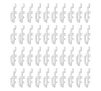 sourcing map 200pcs Pegboard Shelving Hooks J Style 1.39" Plastic Peg Board Display Hook Hanging Holders Wall Mount Organize Tools for Workbench Garage Kitchen Store, White