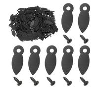 sourcing map 200pcs Picture Frame Backing Clips, 0.98" Photo Frame Turn Buttons Fasteners Hardware Corner Clip with 200pcs Screw for Hanging Pictures Craft Drawings, Melon-Seed Shaped Black