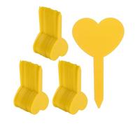 sourcing map 200pcs Plastic Plant Labels 3.26" x 1.97" Reusable Waterproof & Sun-Proof Garden Tags for Nursery Potted Herbs Flowers, Yellow