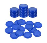 sourcing map 200Pcs Plastic Poker Chips, 22mm Mini Bingo Chips Learning Counters Counting Counters Disks Markers Opaque Game Tokens for Game Play Math Counting, Blue, Pattern