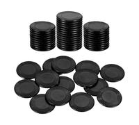 sourcing map 200Pcs Plastic Poker Chips, 22mm Mini Bingo Chips Learning Counters Counting Counters Disks Markers Opaque Game Tokens for Game Play Math Counting, Black, Pattern