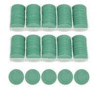 sourcing map 200Pcs Plastic Poker Chips, 35 mm Mini Bingo Chips Learning Counters Disks Markers Opaque Game Tokens with Storage Box for Game Play Math Counting, Green