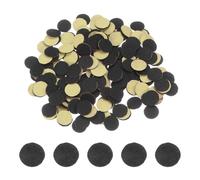 sourcing map 200pcs Round Adhesive Felt Circles, 15mm 5/8" Pre Cut Felt Craft Stickers Non-Woven Mini Felt Fabric Circles for DIY Sewing Handcraft Cut Projects Craft Finishing, Black