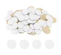 sourcing map 200pcs Round Adhesive Felt Circles, 38mm 1.5" Pre Cut Felt Craft Stickers Non-Woven Mini Felt Fabric Circles for DIY Sewing Handcraft Cut Projects Craft Finishing, White