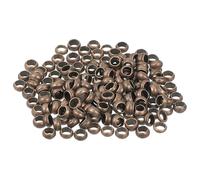 sourcing map 200Pcs Round Crimp Beads, 3.5mm Metal Spacer Loose Beads Metal Clamp Ends Tiny Stoppers Bead for Bracelet Jewelry Making Craft DIY, Red Bronze