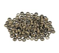 sourcing map 200Pcs Round Crimp Beads, 4mm Metal Spacer Loose Beads Metal Clamp Ends Tiny Stoppers Bead for Bracelet Jewelry Making Craft DIY, Bronze