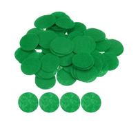 sourcing map 200pcs Round Felt Circles, 30mm 1-1/4" Pre Cut Craft Pads Non-Woven Mini Felt Fabric Circle for DIY Sewing Handcraft Cutting Projects Craft Finishing, Green