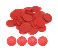 sourcing map 200pcs Round Felt Circles, 50mm 2" Pre Cut Craft Pads Non-Woven Mini Felt Fabric Circle for DIY Sewing Handcraft Cutting Projects Craft Finishing, Red