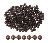 sourcing map 200pcs Round Wooden Beads, 6mm Dia Small Wood Beads for DIY Crafts, Bracelet, Wristlet, Necklace, Jewelry Making, Black Wood Color