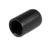 sourcing map 200pcs Rubber End Caps 10mm ID Vinyl Round End Cap Cover Screw Thread Protectors Black