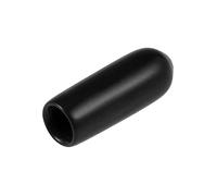 sourcing map 200pcs Rubber End Caps 3.5mm ID Vinyl Round End Cap Cover Screw Thread Protectors Black