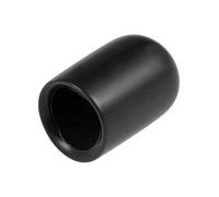 sourcing map 200pcs Rubber End Caps 5/16"(8mm) ID Vinyl Round End Cap Cover Screw Thread Protectors Black