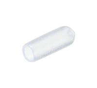 sourcing map 200pcs Rubber End Caps 5mm(3/16") ID Vinyl PVC Round End Cap Cover Screw Thread Protectors Clear