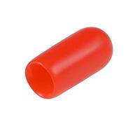 sourcing map 200pcs Rubber End Caps 5mm ID Vinyl Round End Cap Cover Screw Thread Protectors Red