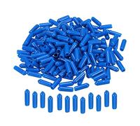 sourcing map 200pcs Rubber End Caps Cover 3mm Vinyl Screw Thread Protector Round PVC Vacuum Caps for Screw Bolt Pipe, Blue