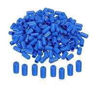 sourcing map 200pcs Rubber End Caps Cover 7mm Vinyl Screw Thread Protector Round PVC Vacuum Caps for Screw Bolt Pipe, Blue