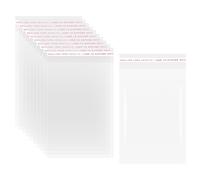 sourcing map 200pcs Self Sealing Cello Bags, 14x20cm Clear Resealable Self Adhesive Bags for Cookie Bakery Clothes Packaging