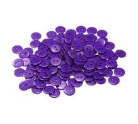 sourcing map 200pcs Sewing Button 5/8"(15mm) 2 Holes Resin Round Craft Replacement Buttons for Clothing DIY Crafts Decoration, Purple