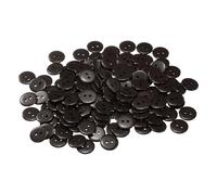 sourcing map 200pcs Sewing Button 5/8"(15mm) 2 Holes Resin Round Craft Replacement Buttons for Clothing DIY Crafts Decoration, Dark Brown