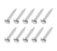sourcing map 200Pcs Small Hardware Nails, 1 x 8mm Carbon Steel Round Head Nail Common Finishing Nail for Household Woodworking Picture Hanging DIY Projects, Silver