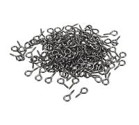 sourcing map 200Pcs Small Screw Eye Pins Hooks Mini Eyelets Screws Threaded, 5.5x12x1.2mm Self Tapping Screw for Jewelry Making Findings DIY Crafts, Dark Gray