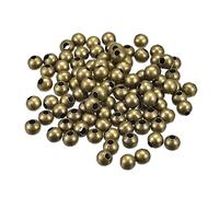sourcing map 200Pcs Smooth Round Spacer Beads, 6mm Spacer Loose Ball Beads Tiny Spacers for Jewelry Making Bracelet DIY, Bronze