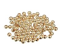 sourcing map 200Pcs Smooth Round Spacer Beads, 6mm Spacer Loose Ball Beads Tiny Spacers for Jewelry Making Bracelet DIY, Champagne