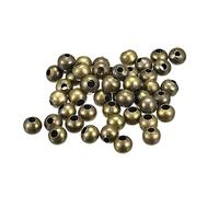 sourcing map 200Pcs Smooth Round Spacer Beads, 8mm Spacer Loose Ball Beads Tiny Spacers for Jewelry Making Bracelet DIY, Bronze