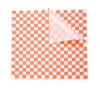 sourcing map 200pcs Square Checkered Wax Paper Sheets 12" x 12" Oil-Absorbing Dry Food Wrapping Paper for Sandwich Baking Liners Picnic Basket Bread Hamburger Wrap Kitchen, Orange