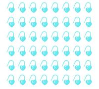 sourcing map 200pcs Stitch Markers, Heart Stitch Locking Stitch Marker Crochet Needle Clip Counter for DIY Handcraft Knitting and Crocheting, Light Blue