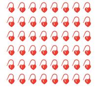 sourcing map 200pcs Stitch Markers, Heart Stitch Locking Stitch Marker Crochet Needle Clip Counter for DIY Handcraft Knitting and Crocheting, Red