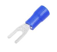 sourcing map 200Pcs SV1.25-3.2 Insulated Fork Spade U-Type Wire Connector Electrical Crimp Terminal 22-16AWG Blue